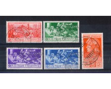 1930 - LOTTO/11297 - REGNO - FRANCESCO FERRUCCI 5v. - USATI 1930 - LOTTO/11297 - REGNO - FRANCESCO FERRUCCI 5v. - USATI