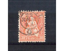 1862 - LOTTO/11362 - SVIZZERA - 30 CENT. VERMIGLIO - USATO 1862 - LOTTO/11362 - SVIZZERA - 30 CENT. VERMIGLIO - USATO