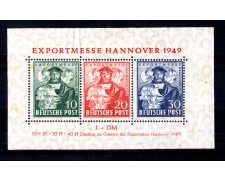 1949 - LOTTO/11447 - GERMANIA BIZONA - FIERA DI HANNOVER FOGLIETTO - NUOVO