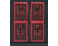 1922 - LOTTO/LBF1855 - ALBANIA - SEGNATASSE 4v. - NUOVI 1922 - LOTTO/LBF1855 - ALBANIA - SEGNATASSE 4v. - NUOVI