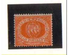 1877/90 - LBF/2721 -  S.MARINO - 5c. GIALLO ARANCIO - T/L