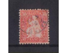 1862 - LBF/2818A - SVIZZERA - 30 CENT. VERMIGLIO - USATO 1862 - LBF/2818A - SVIZZERA - 30 CENT. VERMIGLIO - USATO