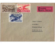 1944 - LBF/2851 - SVIZZERA - POSTA AEREA 3v. - BUSTA VIAGGIATA 1944 - LBF/2851 - SVIZZERA - POSTA AEREA 3v. - BUSTA VIAGGIATA