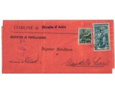 1952 - EUROPA - LBF/739 RIVOLTA D'ADDA PIEGH. COMUNALE