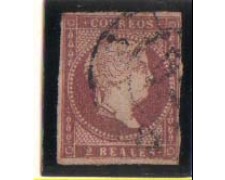 1856 - LOTTO/1901 - SPAGNA - 2r. LILLA BRUNO - USATO 1856 - LOTTO/1901 - SPAGNA - 2r. LILLA BRUNO - USATO