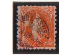 1888 - LOTTO/2034A - SVIZZERA - 20c. ARANCIO - USATO 1888 - LOTTO/2034A - SVIZZERA - 20c. ARANCIO - USATO