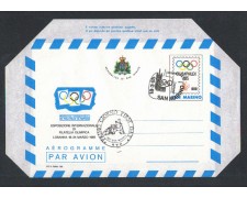 1985 - LOTTO/2486 - S.MARINO - AEROGRAMMA OLYMPHILEX ANNULLO FDC 1985 - LOTTO/2486 - S.MARINO - AEROGRAMMA OLYMPHILEX ANNULLO FDC