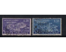 1951 - LOTTO/6147UB - REPUBBLICA - ABBAZIA DI MONTECASSINO 2v. U