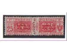 SOMALIA - 1926/31 - LOTTO/3395 - 25c. PACCHI POSTALI SOMALIA - 1926/31 - LOTTO/3395 - 25c. PACCHI POSTALI