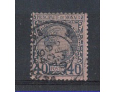 1885 - LOTTO/3578 - MONACO - 40c. AZZURRO SU ROSA 1885 - LOTTO/3578 - MONACO - 40c. AZZURRO SU ROSA
