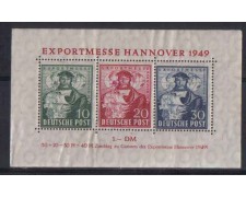 GERMANIA - BIZONA - 1949 - LOTTO/36141 - FIERA DI HANNOVER FOGLI
