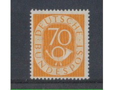1951 - LOTTO/3752 - GERMANIA FEDERALE - 70p. GIALLO OCRA 1951 - LOTTO/3752 - GERMANIA FEDERALE - 70p. GIALLO OCRA