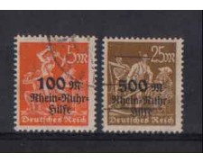 1923 - LOTTO/3822 - GERMANIA REICH - SOPRASTAMPATI 1923 - LOTTO/3822 - GERMANIA REICH - SOPRASTAMPATI