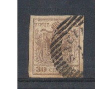 LOMBARDO VENETO - 1850/57 - LOTTO/3886 - 30c. BRUNO- SACILE LOMBARDO VENETO - 1850/57 - LOTTO/3886 - 30c. BRUNO- SACILE