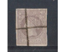 1860/61 - LOTTO/4397 - SPAGNA - 2 reales LILLA SU MALVA