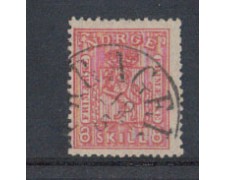 1867/68 - LOTTO/NORV15U - NORVEGIA - 8 SK. ROSA - USATO 1867/68 - LOTTO/NORV15U - NORVEGIA - 8 SK. ROSA - USATO