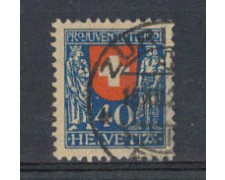 1921 - LOTTO/5106 - SVIZZERA - 40+10c. PRO JUVENTUTE - USATO 1921 - LOTTO/5106 - SVIZZERA - 40+10c. PRO JUVENTUTE - USATO