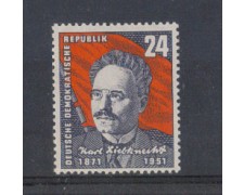 1951 - LOTTO/5142 - GERMANIA ORIENTALE - 24p. KARL LIEBKNECHT 1951 - LOTTO/5142 - GERMANIA ORIENTALE - 24p. KARL LIEBKNECHT