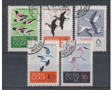 1962 - LOTTO/5369 - UNIONE SOVIETICA - UCCELLI DIVERSI 5v.