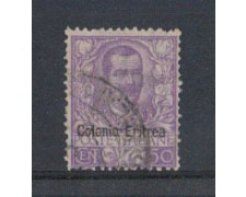 1903 - LOTTO/ERIT27UB - ERITREA - 50c. LILLA - USATO 1903 - LOTTO/ERIT27UB - ERITREA - 50c. LILLA - USATO