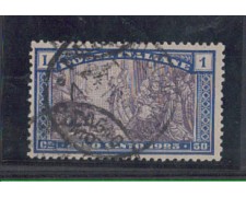 1924 - LOTTO/REG173U - REGNO - 1Lira +50c. ANNO SANTO - USATO 1924 - LOTTO/REG173U - REGNO - 1Lira +50c. ANNO SANTO - USATO