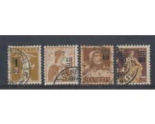 1915 - LOTTO/5636 - SVIZZERA - SOPRASTAMPATI 4v. - USATI 1915 - LOTTO/5636 - SVIZZERA - SOPRASTAMPATI 4v. - USATI