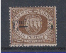 1892 - LOTTO/5643 - S.MARINO - 5c. SU 30c. BRUNO - USATO