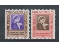 1953 - LOTTO/5834N - VATICANO - S.MARIA GORETTI 2v. NUOVI 1953 - LOTTO/5834N - VATICANO - S.MARIA GORETTI 2v. NUOVI