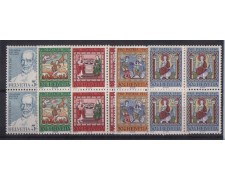 1967 -LOTTO/LBF2870NQ - SVIZZERA - PRO PATRIA QUARTINE NUOVE 1967 -LOTTO/LBF2870NQ - SVIZZERA - PRO PATRIA QUARTINE NUOVE
