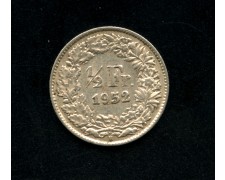 1952 - LOTTO/M15788 - SVIZZERA - 1/2  FRANCO ARGENTO