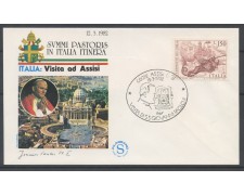 1982 - ASSISI - VISITA DI PAPA GIOVANNI PAOLO II° - BUSTA - LOTTO/31109