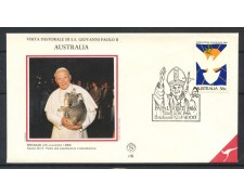 1986 - AUSTRALIA - BRISBANE - VISITA DI PAPA GIOVANNI PAOLO II° - BUSTA - LOTTO/31125