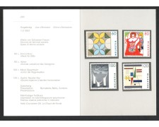 1993 - SVIZZERA - LOTTO/43455F - OPERE DI ARTISTE SVIZZERE 4v . NUOVI - FOLDER 1993 - SVIZZERA - LOTTO/43455F - OPERE DI ARTISTE SVIZZERE 4v . NUOVI - FOLDER