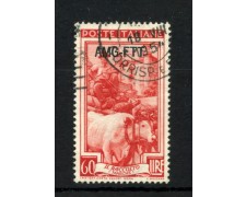 1950/54 - TRIESTE A - LOTTO/47885 - 60 LIRE ITALIA AL LAVORO USATO 1950/54 - TRIESTE A - LOTTO/47885 - 60 LIRE ITALIA AL LAVORO USATO