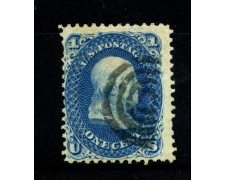 1861/62 - STATI UNITI - LOTTO/40812A - 1 Cent. AZZURRO OLTREMARE B.FRANKLIN - USATO 1861/62 - STATI UNITI - LOTTO/40812A - 1 Cent. AZZURRO OLTREMARE B.FRANKLIN - USATO