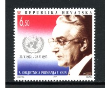 1997 - CROAZIA - AMMISSIONE ALL'ONU  NUOVO - LOTTO/32809