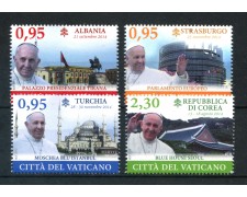 2015 - VATICANO - VIAGGI PAPA 4v. - NUOVI - LOTTO/306987 2015 - VATICANO - VIAGGI PAPA 4v. - NUOVI - LOTTO/306987