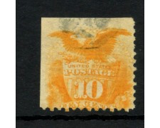 1869 - STATI UNITI - LOTTO/47864 - 10 CENTESIMI ARANCIO SCUDO E AQUILA - USATO 1869 - STATI UNITI - LOTTO/47864 - 10 CENTESIMI ARANCIO SCUDO E AQUILA - USATO