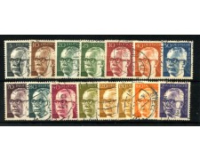 1970/1973 - GERMANIA FEDERALE - LOTTO/47919A - GUSTAV HEINEMANN 15v. - USATI 1970/1973 - GERMANIA FEDERALE - LOTTO/47919A - GUSTAV HEINEMANN 15v. - USATI
