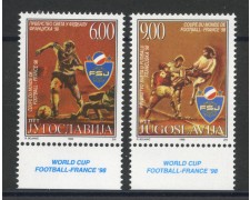 1998 - JUGOSLAVIA - MONDIALI DI CALCIO IN FRANCIA 2v. - NUOVI - LOTTO/35488 1998 - JUGOSLAVIA - MONDIALI DI CALCIO IN FRANCIA 2v. - NUOVI - LOTTO/35488