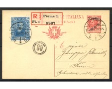 1919 - FIUME - LOTTO/39764 - CARTOLINA POSTALE 10F. - VIAGGIATA 1919 - FIUME - LOTTO/39764 - CARTOLINA POSTALE 10F. - VIAGGIATA