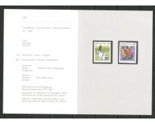 1991 - SVIZZERA - LOTTO/43422F - ANIMALI 2v. NUOVI SU FOLDER DELLE POSTE 1991 - SVIZZERA - LOTTO/43422F - ANIMALI 2v. NUOVI SU FOLDER DELLE POSTE