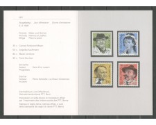 1990 - SVIZZERA - LOTTO/43418F - PITTORI E SCRITTORI 4v. NUOVI SU FOLDER DELLE POSTE 1990 - SVIZZERA - LOTTO/43418F - PITTORI E SCRITTORI 4v. NUOVI SU FOLDER DELLE POSTE