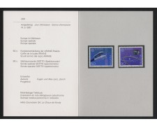 1991 - SVIZZERA - LOTTO/43428F - EUROPA SPAZIALE 2v. NUOVI SU FOLDER DELLE POSTE 1991 - SVIZZERA - LOTTO/43428F - EUROPA SPAZIALE 2v. NUOVI SU FOLDER DELLE POSTE