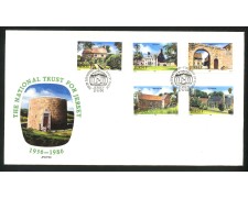 1986 - JERSEY - LOTTO/41762 - NATIONAL TRUST 5v. - BUSTA FDC 1986 - JERSEY - LOTTO/41762 - NATIONAL TRUST 5v. - BUSTA FDC