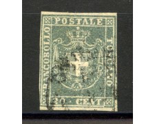 1860 - TOSCANA - LOTTO/40289 - 20 cent. AZZURRO - GOVERNO PROVV. - USATO 1860 - TOSCANA - LOTTO/40289 - 20 cent. AZZURRO - GOVERNO PROVV. - USATO