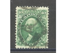 1861/62 - STATI UNITI - LOTTO/40817 - 10 Cent. VERDE G.WASHINGTON - USATO 1861/62 - STATI UNITI - LOTTO/40817 - 10 Cent. VERDE G.WASHINGTON - USATO