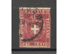 1860 - TOSCANA - LOTTO/40290 - 40 cent. CARMINIO - GOVERNO PROVV. - USATO 1860 - TOSCANA - LOTTO/40290 - 40 cent. CARMINIO - GOVERNO PROVV. - USATO
