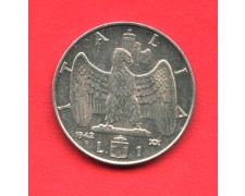 1942 - REGNO - 1 LIRA MAGNETICA - FIOR DI CONIO - LOTTO/M36125 1942 - REGNO - 1 LIRA MAGNETICA - FIOR DI CONIO - LOTTO/M36125