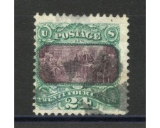 1869 - STATI UNITI - LOTTO/40833 - 24 Cent. VERDE E VIOLETTO - USATO 1869 - STATI UNITI - LOTTO/40833 - 24 Cent. VERDE E VIOLETTO - USATO